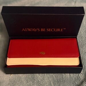 Red and Cream Women's Wallet - Always Be Secure